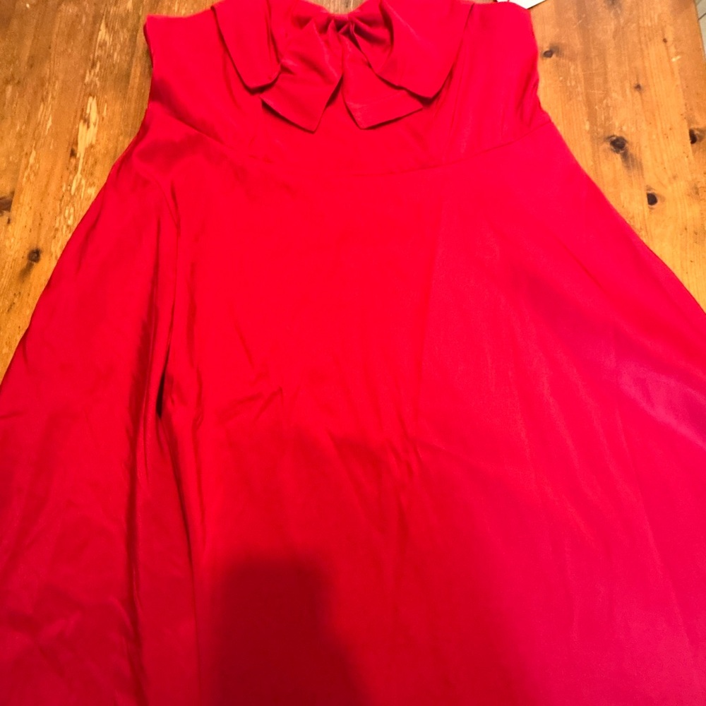 a new day Target Vibrant Red midi Dress with Bow Detail size 20 NWT